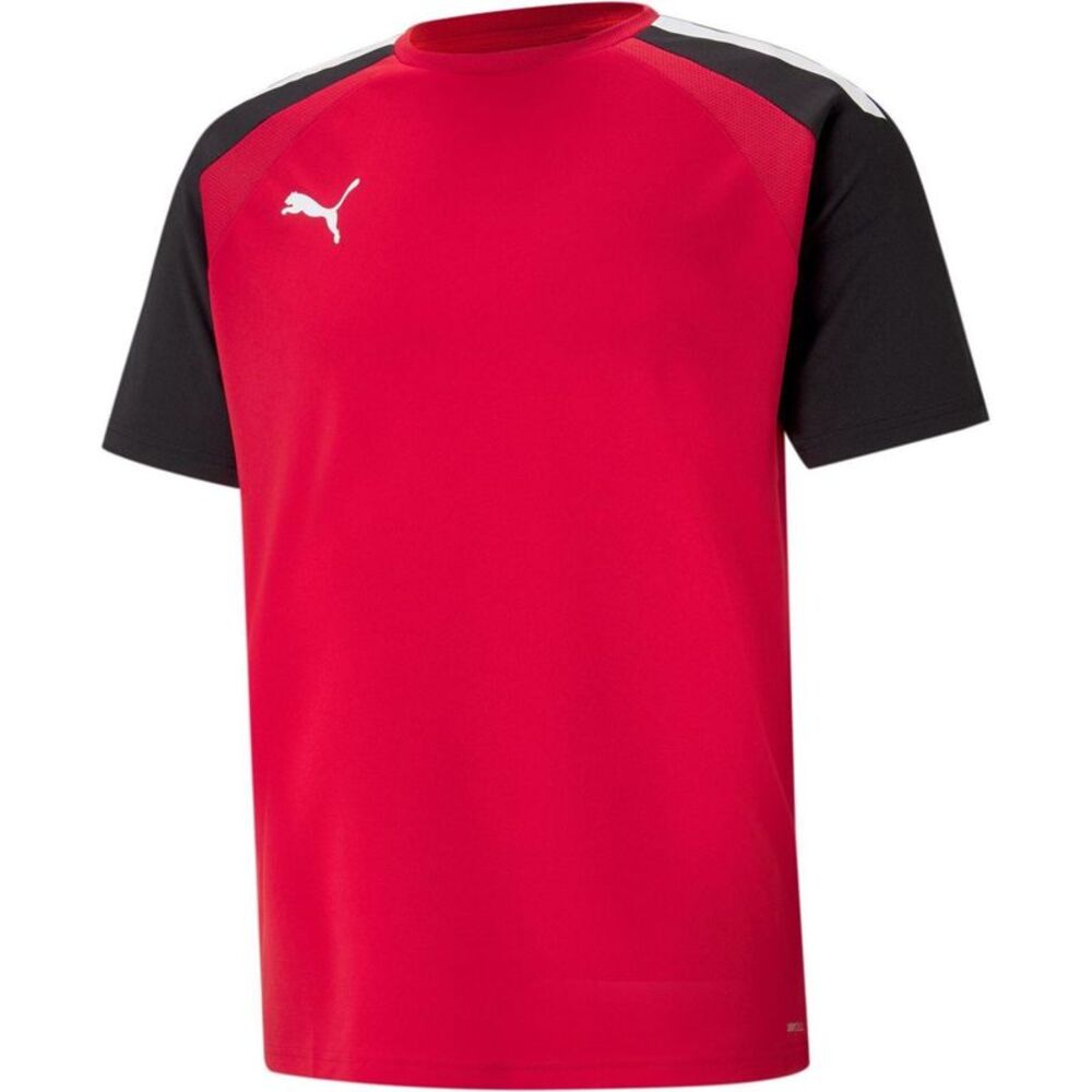 Puma Mens TeamPACER Colour Block T-Shirt / Red/Black/White